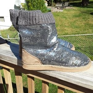 Victoria secret pink BLING boots faux fur